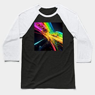 Neon Explosion Baseball T-Shirt